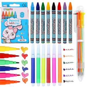 1~ 5pack 드로잉 펜 크레용 마커 볼펜 여러 색상 학교 공급 부직포 캔버스 종이 그림 TMZ에 적합