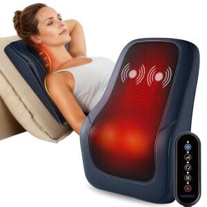 허리 심부 조직을 위한 벨레덕 백 마사지기 열 진동 마사지를 포함한 시아츠 넥 목 어깨를 딥 니딩 마사지 베개