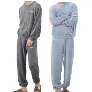 몸빼바지 남성 무지천사 수면잠옷 상하의 밍크 파자마 세트
