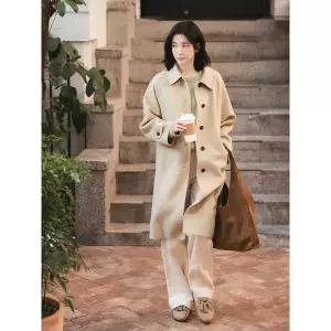 [ZOOC](신세계 사우스시티)(25년 겨울) 셔츠카라 싱글 롱코트 Z254MSG552