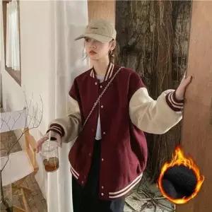 무지 기모 패션 오버핏 야구점퍼 LK-J0 WFLQVOY