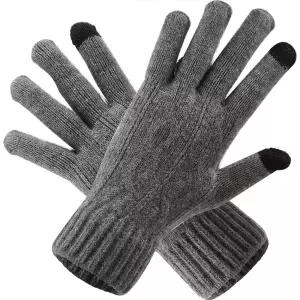 니트장갑 보온 덧댄 겨울 가을 반손가락에 털실 학생 스마트터치 남자 라이