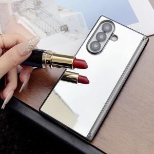 삼성 Z 폴드 7 갤럭시 6 5 보호 커버용 미러 백 패널 리바운드 힌지 폰 케이스