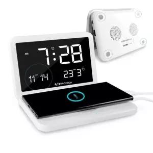 무배당출 큐 나오텍4700 접이식 고속 무선충전기 디지털시계