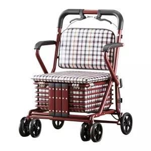 어르신 장보기 카트 의자 보행기 수 장보기카트 휴대용 걷기 장바구니 좌석 워커