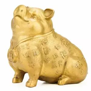 대형 황금복돼지 재물복 개업선물 금돼지 행운 소형 3cm 높이 풍수