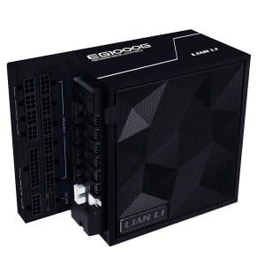 리안 리 EDGE1000W 완전 모듈형 저소음 ATX 전원 공급 장치 - 3.1 및 PCIE 5.1 준수 사이베네틱스 골드 효율성 12V-2x6 케이블 L자형 디자인 USB /팬 허브 포함 블랙 (EG1000G.WB)