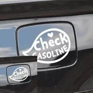 주유구 스티커 차량용 가솔린 체크 말풍선 화이트 자동차 액세서리 (WFKKYXX)