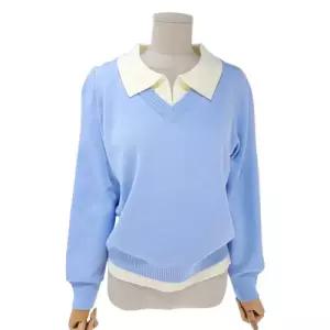 [롯데백화점]스튜디오화이트 배색V트임카라넥티셔츠ML2KTP111