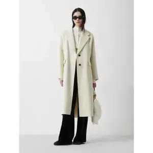 [ZOOC](김해점)(25년 겨울) 캐시미어 블렌디드 롱 코트 숄 후드 Z254MSG534