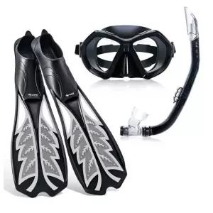 고품질 오리발 스노클링세트 언더워터 언더워 블랙 다이 (WFKKOMI)