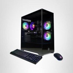 사이버파워PC 게이머 마스터 게이밍 PC, AMD 라이젠 5 5500 3.6GHz, 라데온 RX 6400 4GB, 16GB DDR4, 500GB PCIe 4세대 SSD, WiFi 레디 및 Windows 11 홈(GMA3100A)
