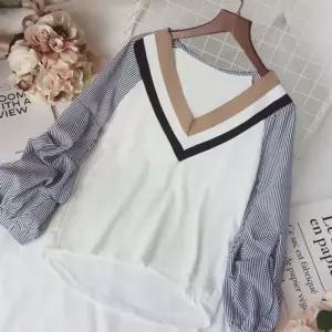 LEA-B156 스트라이프 퍼프 긴팔티 (WFKLBS9)