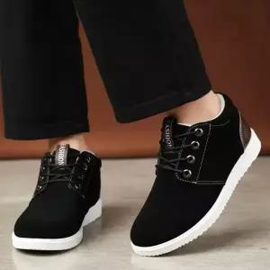 남성 심플 로우컷 레이스업 데일리 보온 포근한 착용감 기모안감 스니커즈