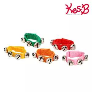 영유아 음악연주 율동놀이 길이조절 찍찍이밴드 가벼운 5색 방울 팔찌 음률영역