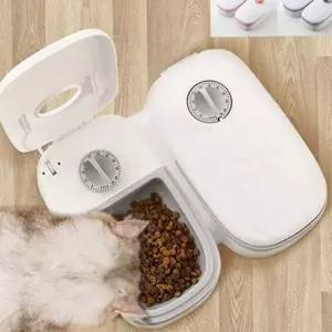 자동 급식기 반려동물 사료 급여기 2구 타이머 고양이 강아지