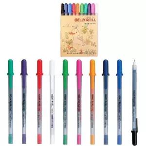 중성펜 겔펜 10색 필기구 아트 마커 중성 필기용 젤펜 (WFKL0QW)