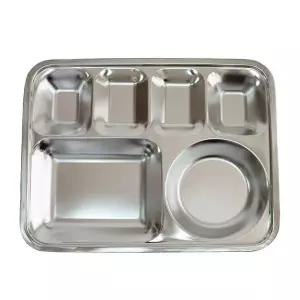 스텐식판 856TVO54 사각4찬 성인 급식 구내식당 학교 관공서