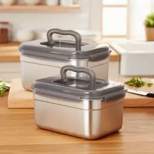 [NS홈쇼핑][TC]쿡위즈 스텐레스 밀폐용기 핸디김치통 3.6리터 2개세트[35688646]