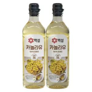 CJ제일제당 백설 카놀라유 900ml 2개 / 써클
