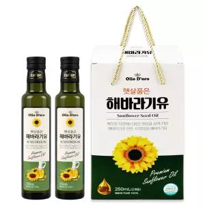 프리미엄 해바라기씨유 유리병 선물 가정의 달 다과 결혼식 답례품 어버이 날