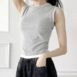 [라일리여성의류] Rly 여성 페이크 레이어드 나시티 1P 사계절 민소매