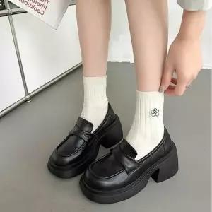 [라일리] Rly 여자 청키 통굽 페니로퍼 구두 슈즈 키높이 트렌