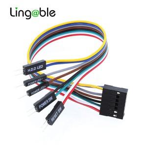 Lingable 8Pin ATX 마더 보드 PC 호스트 전원 스위치 lenovo호환 쉘 전면 패널 용  어댑터 케이블 20cm