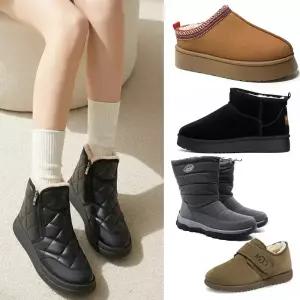 SBP 여자 여성 털부츠 키높이 털슬리퍼 발편한 퍼 기모 운동화 단화 스니커즈 지퍼 키높이 통굽 겨울 패딩부츠