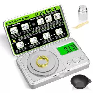 고정밀 Mg 저울 100g/0.001g 포켓 디지털 밀리그램 스몰 그램 주얼리 금/은/젬/파우더 메디신 베네셰프용