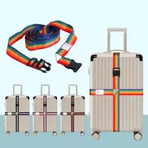 2개 캐리어배낭십자벨트 캐리어벨트 여행버클형 스트링 여행