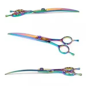 리케이 무지개 커브가위 7인치 C7670II 비숑셀프미용