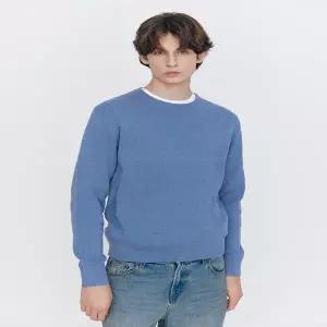 지오다노 남자니트 라운드 남성 무지 레이어드 봄긴팔니트 056501