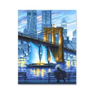 DIY 보석십자수 풍경 브루클린의 연인 40X50DIY 비즈 반짝이 액자 취미생활 패키지