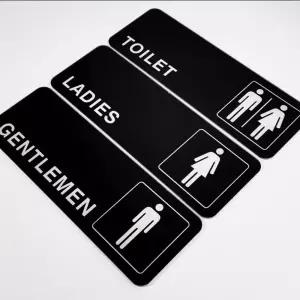 화장실 안내 플라스틱 부착 판넬(남성 여성)표지 표시 시트지 아크릴 표찰 안내문