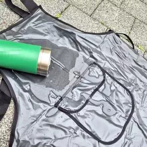 다용도 남녀공용 블랙 반투명 우레탄 방수 앞치마