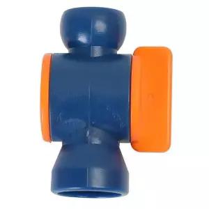 대일 자바라호스 액세서리 중간밸브 3/8, 1/2 겸용 10EA