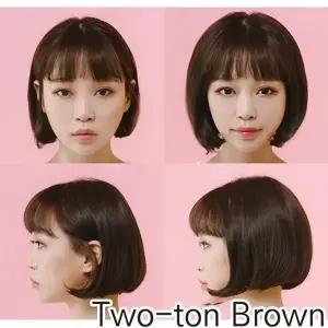 정수리 여성가발 헤어뽕붙임머리 부분가발 투톤브라운 (KYR-WDA6C9F)