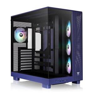 써멀테이크 뷰 380 XL TG ARGB, 4x120mm ARGB 라이트 팬 포함, 360mm 라디에이터 지원, 420mm GPU 클리어런스, 숨겨진 커넥터 듀얼 챔버, 미래 황혼, CA-11E-00MNWN-00