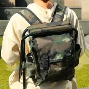 낚시 캠핑 등산 스포츠 소지품 포켓 가방 의자수납형 접이식 백팩 가죽 폴딩 체어 휴대용 미니 백패킹