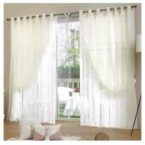 지나송 암막 커튼 봉 순수 웨딩스타일 특대형 화이트 BNA