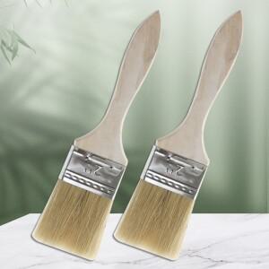 나무 손잡이 단단한 강모 브러시 2 인치 페인트 청소