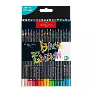 고품질 파버 블랙 에디션 색연필 36색 지관 케이스 화방 사인펜 색칠 미술용품 신학기 학습준비물 WFHYBHJ