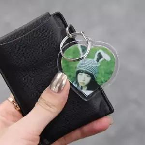 ( )투명 증사키링 포카 포토키링 증명사진 열쇠고리 키링 하트