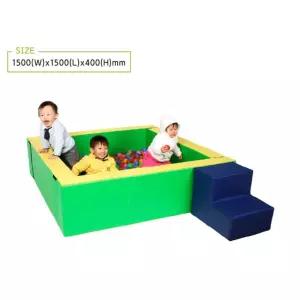어린이집 놀이공간 150x150x40cm 방염 볼풀공간 블럭세트 소프트매트 지역아동센터 운동