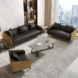사무실 쇼파 세트 부동산 3인용 업소용 대표실 가죽