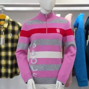 루이까스텔 FW 여성 울100 스트라이프 하프 집업 방풍 스웨터 7LESW036P