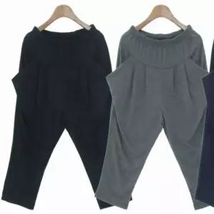 [라일리여성의류] Rly 바지 추리닝 편한 7부 배기팬츠 밴딩 면 주머니