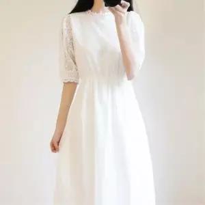 [마이모노샵] 셀프웨딩 브라이덜 만삭촬영 레이스 화이트 원피스