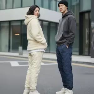 경량패딩 복 바지 프리미엄 퀼트 솜 라이더 방한 팬츠 털 작업 누비 조거스타일 남여공용